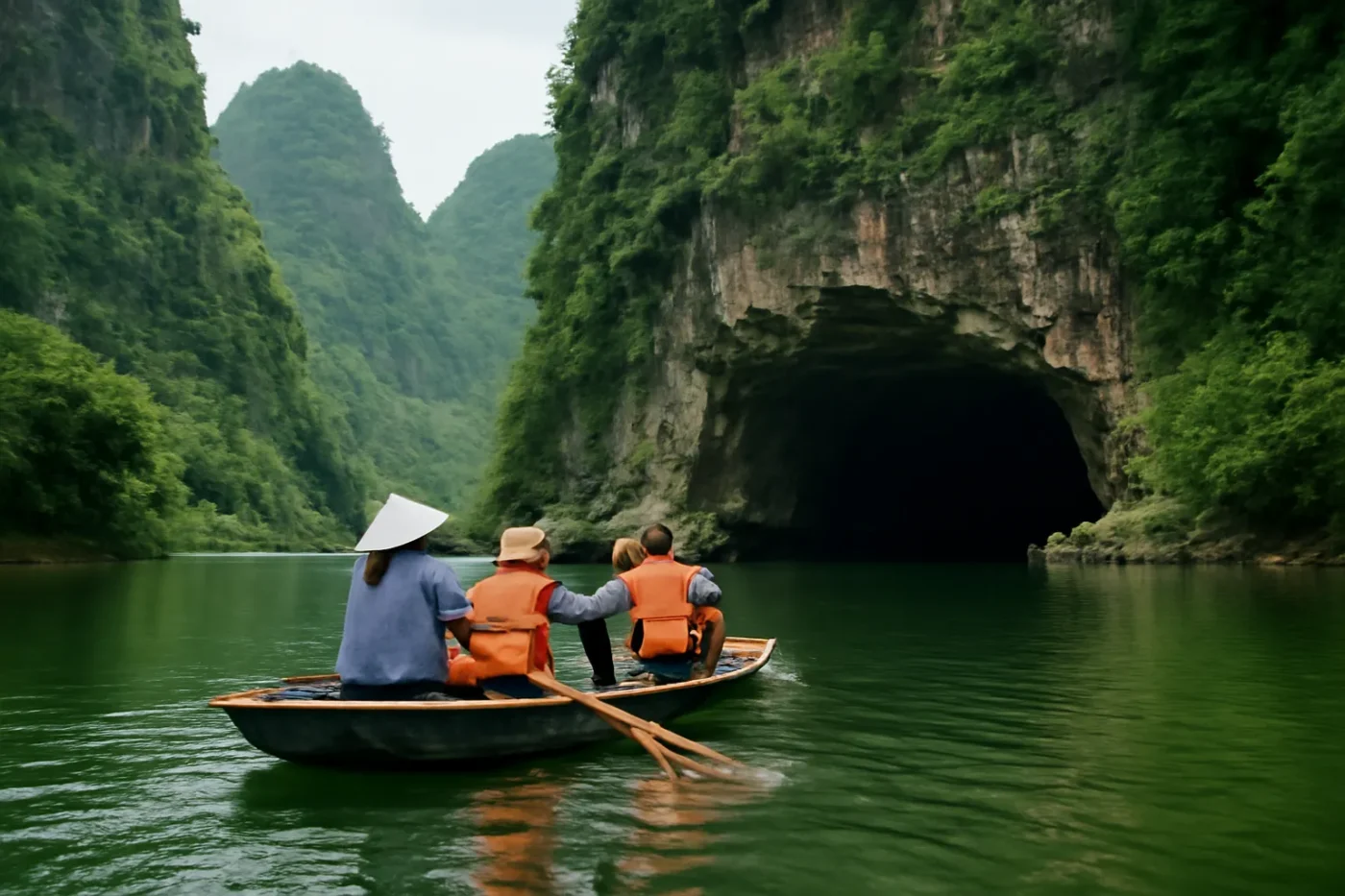 Hình ảnh khu du lịch Ninh Bình với hang động Tràng An