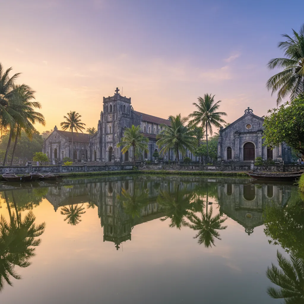 Hình ảnh khu du lịch Ninh Bình nhà thờ đá Phát Diệm