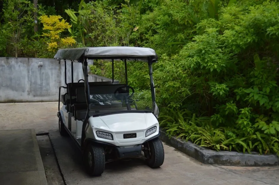 Xe điện sân golf di chuyển trong khu du lịch
