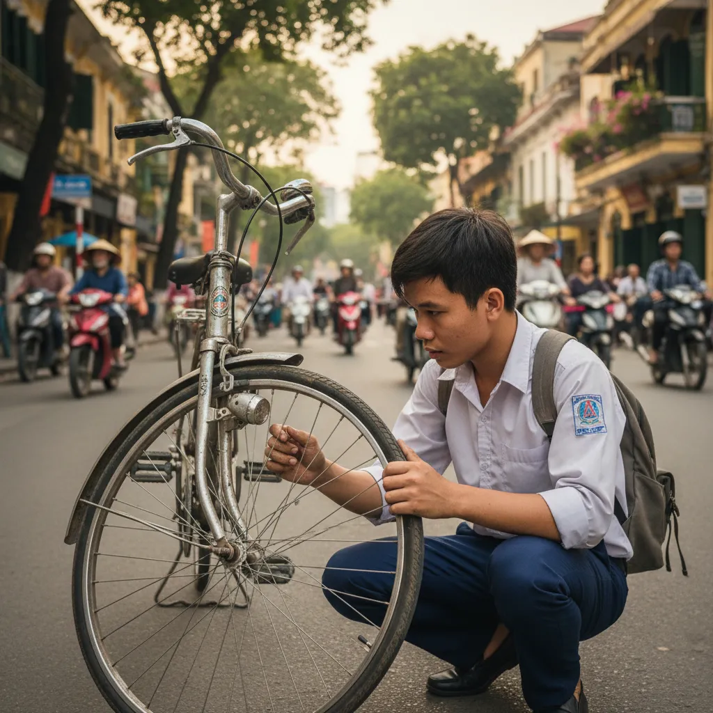 Chi tiết phanh xe đạp học sinh